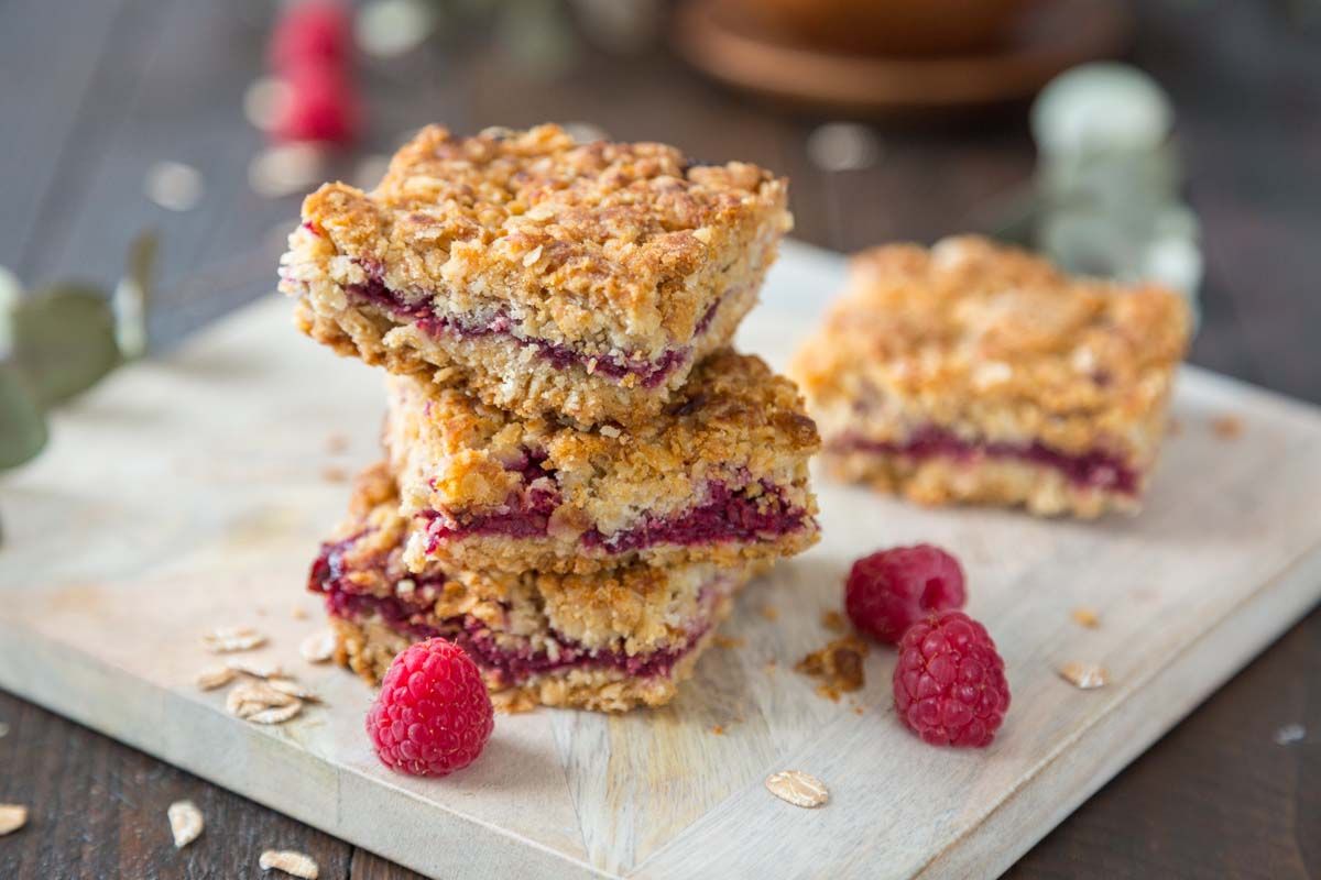 Barres de céréales maison aux framboises
