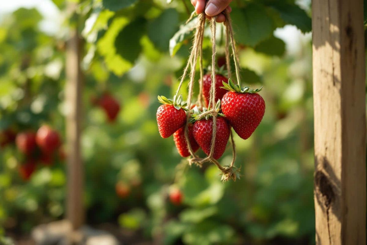 Les fraises suspendues : une méthode écoresponsable pour récolter tout l’été