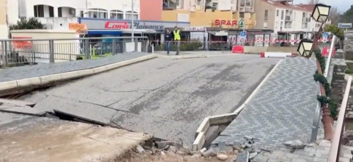 Saint-Florent : un pont s'effondre, des habitants privés d'eau potable