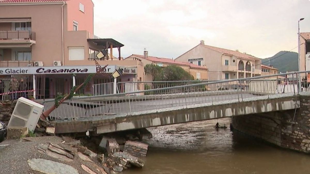 Un pont s'effondre à Saint-Florent : les pluies torrentielles causent des ravages