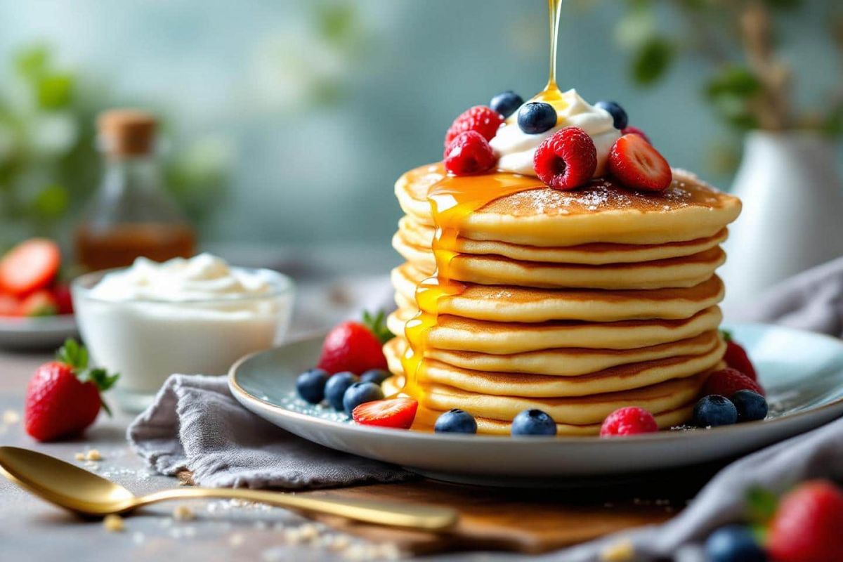 Réveillez vos matinées avec des pancakes moelleux au yaourt grec