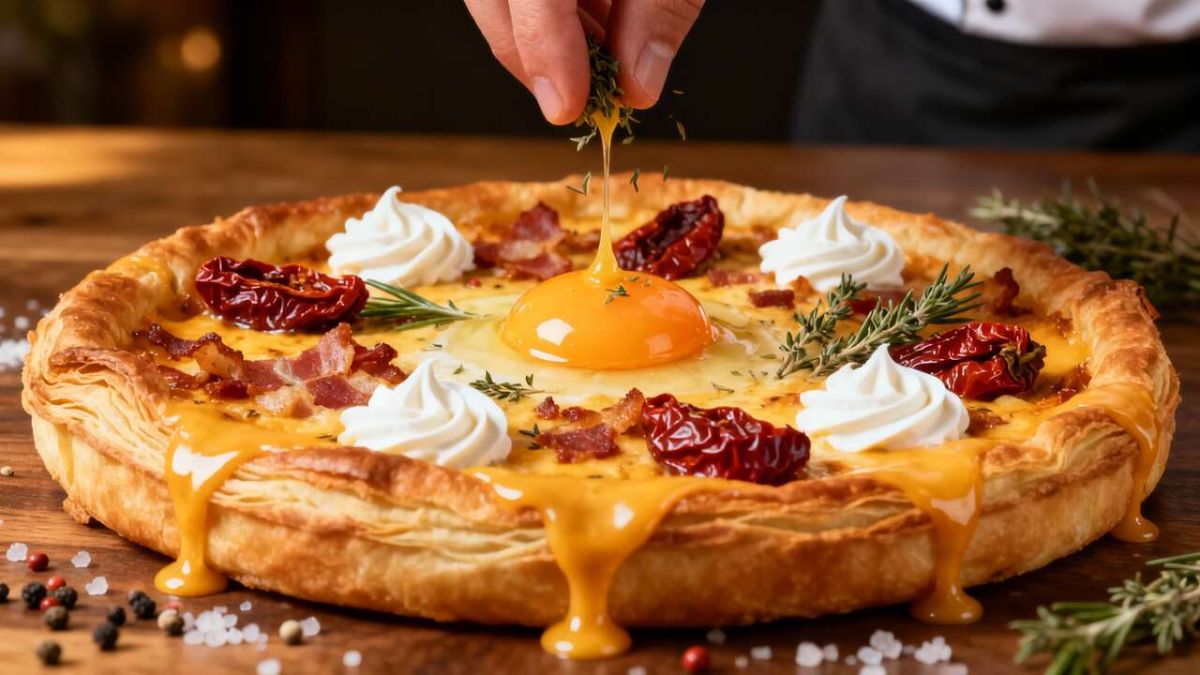 Une recette incontournable : la tarte au gouda et lardons
