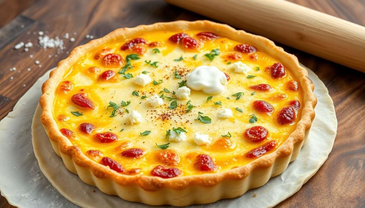 Découvrez la recette de la quiche au roquefort