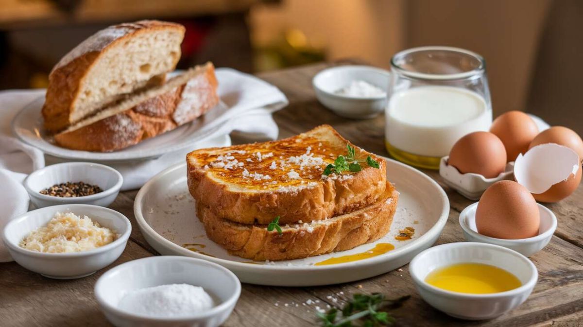 Découvrez la recette raffinée du pain perdu au parmesan