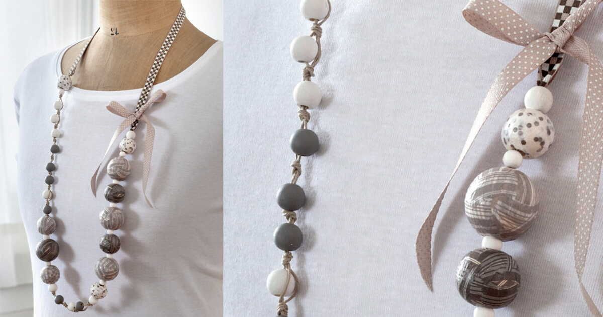 le collier en perles de bois, le retour d'un bijou éthique et tendance