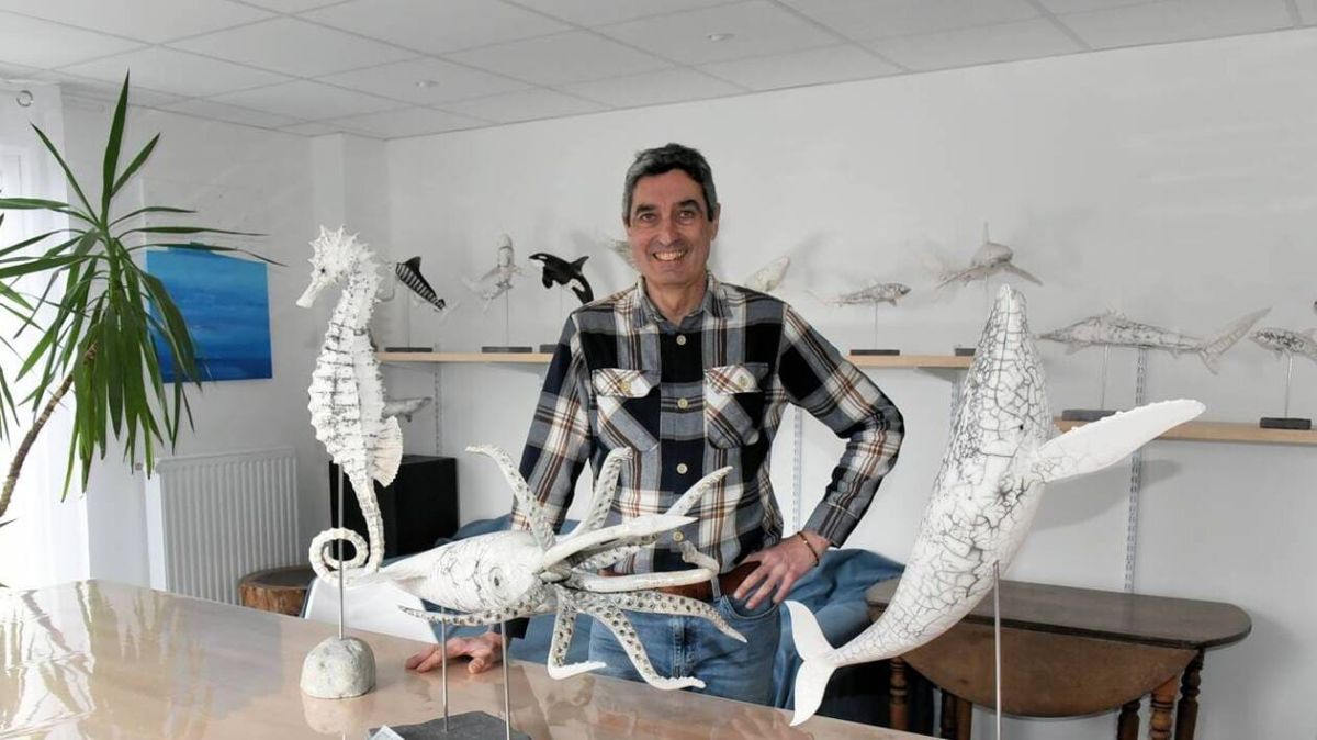 Laurent Yvelin, le sculpteur breton qui fait sensation avec ses œuvres marines