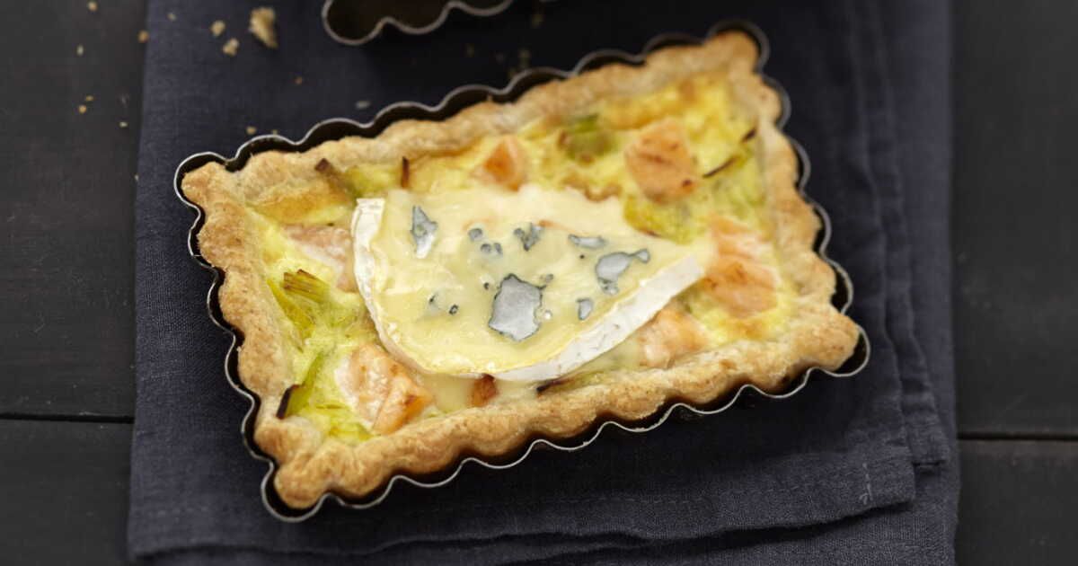 Une tarte savoureuse au bleu et au saumon pour vos repas en famille
