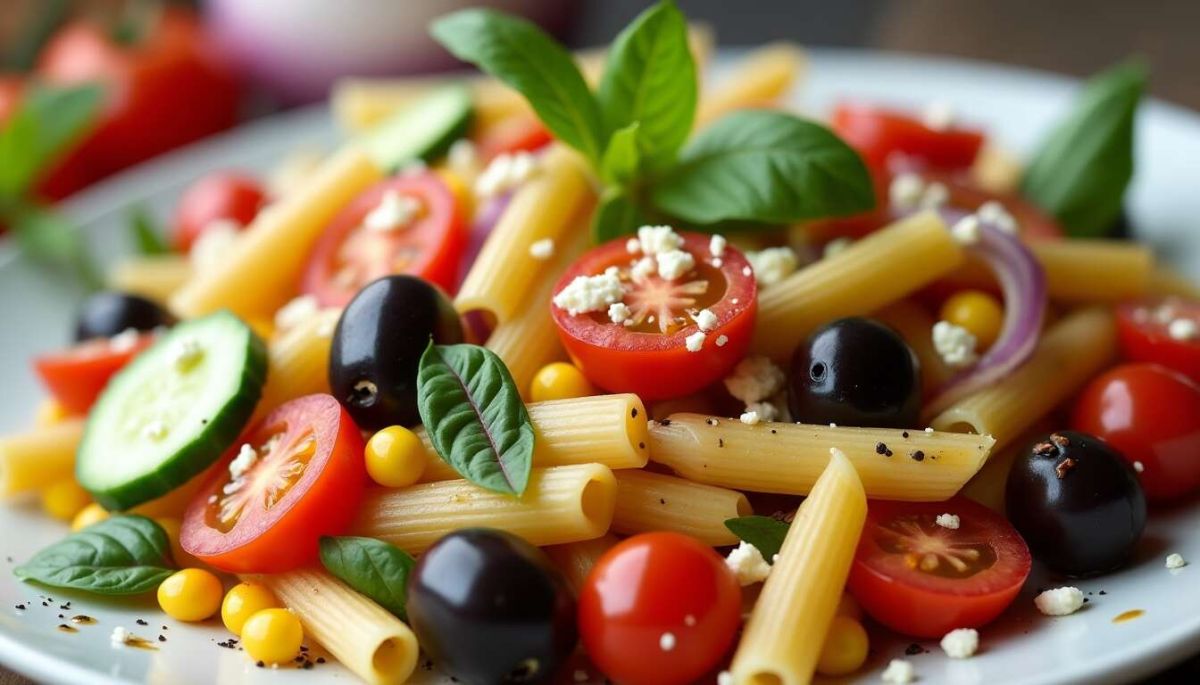 un classique revisité : recette de salade de pâtes aux légumes