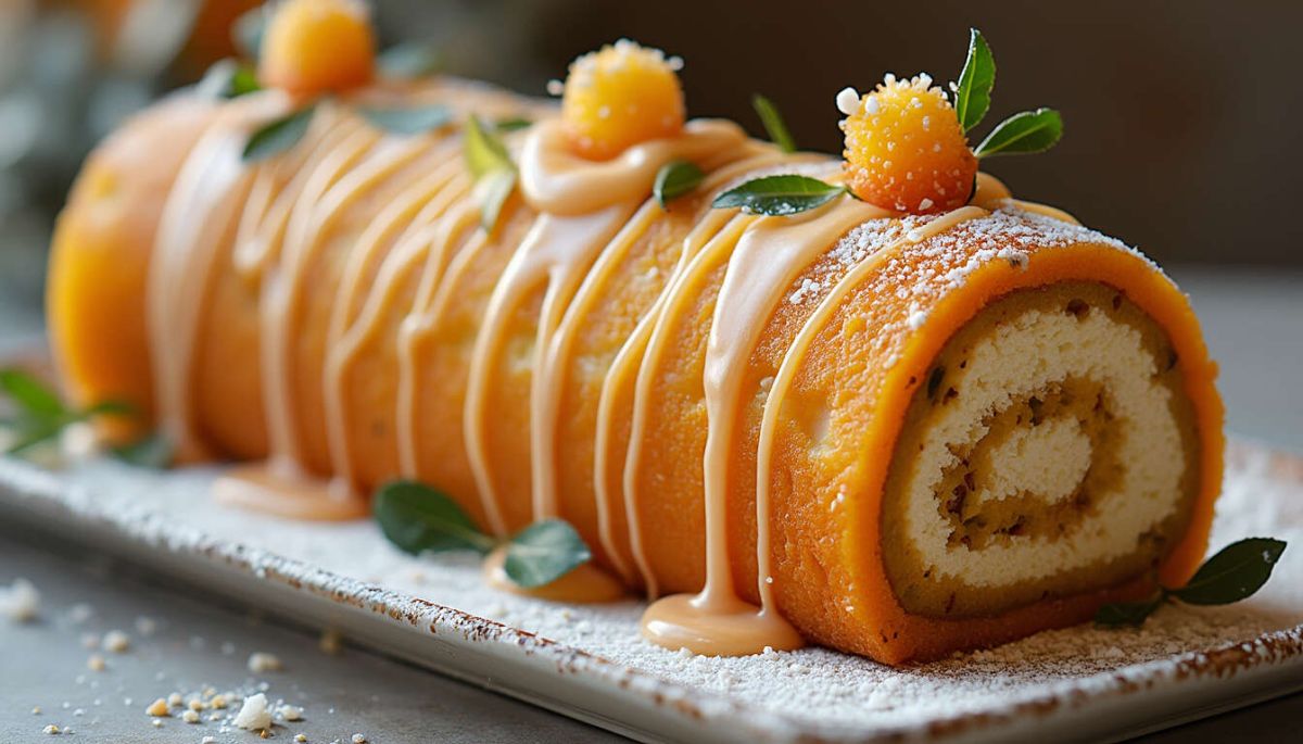 Une bûche de Noël exotique aux fruits de la passion à découvrir