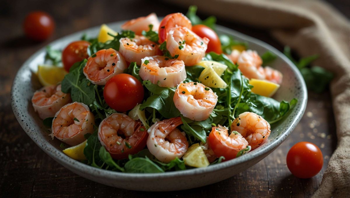 salade fraîche de farfalles aux crevettes roses : une recette méditerranéenne simple