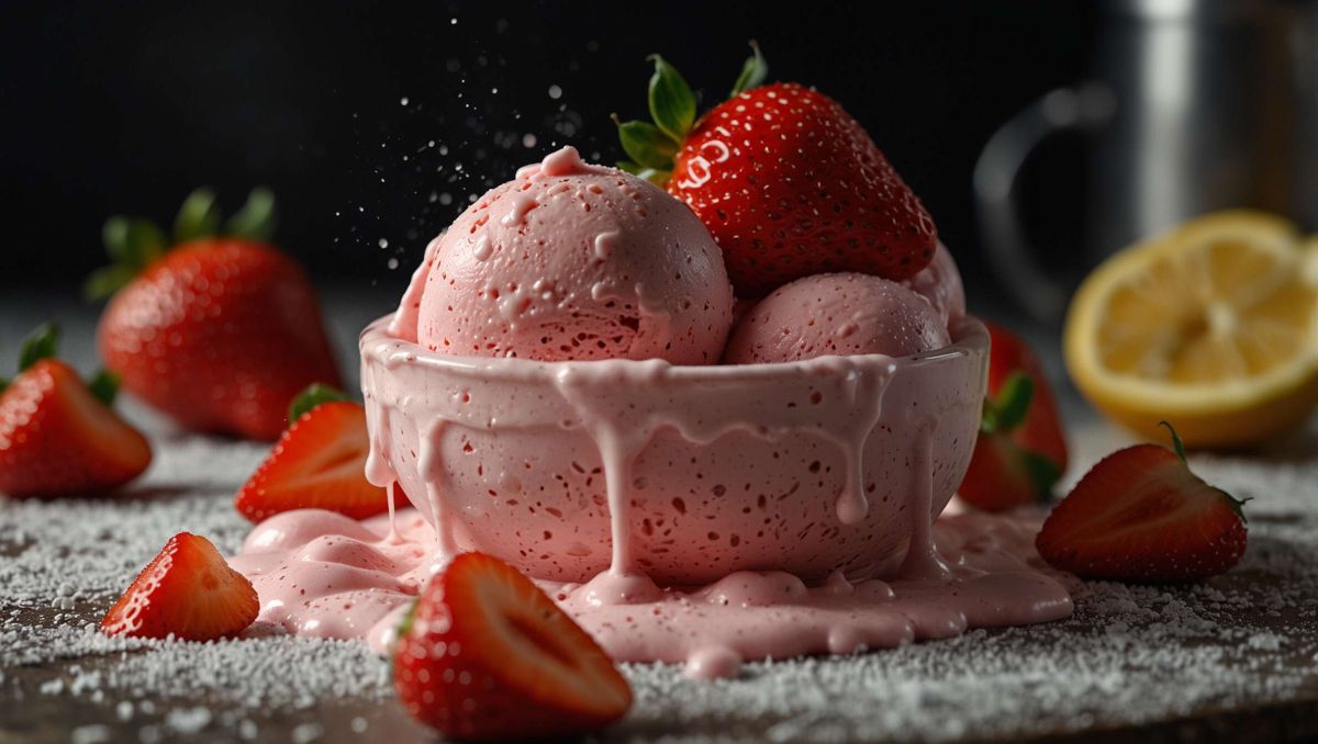 la douceur d'une glace à la fraise maison en un clin d'œil