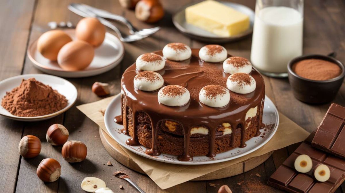 Une douceur réconfortante : cake chocolat noisette châtaigne et fromage frais