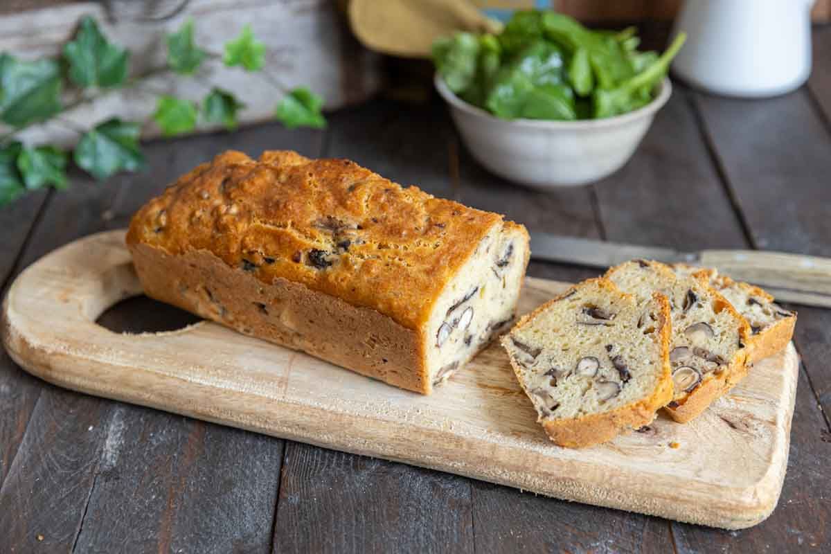 Cake aux champignons et comté