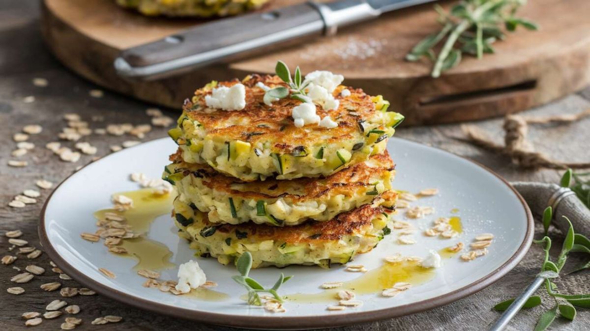Dégustez des galettes de courgette, avoine et fromage bleu : une recette savoureuse