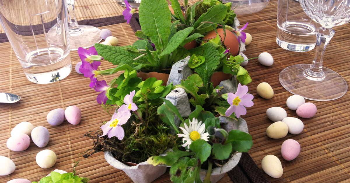 Pâques réinventé : un centre de table écoresponsable