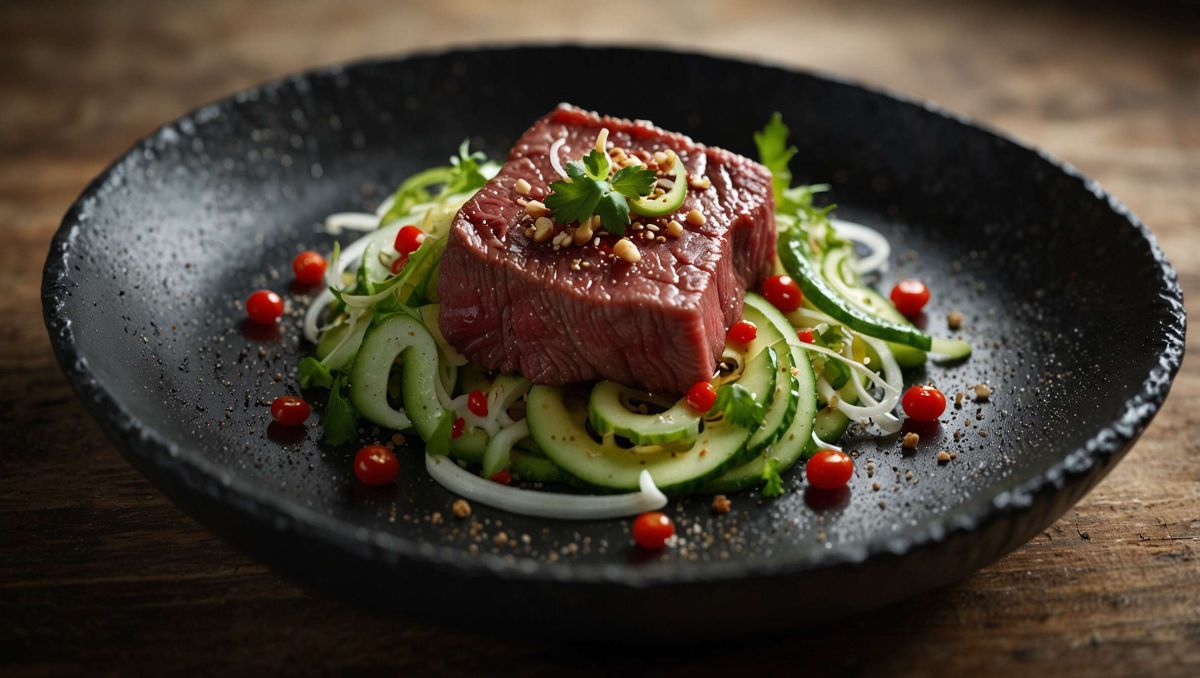 Recette de bœuf façon tigre qui pleure et salade thaï de Cyril Lignac