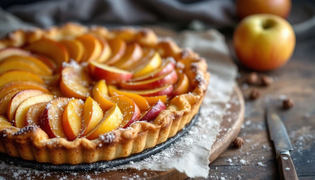 découvrez la tarte fine aux pommes : un délice à chaque bouchée