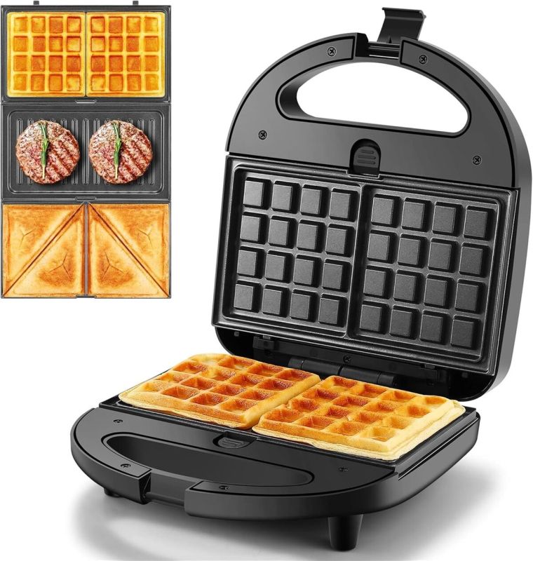 Test de la machine YASHE 3 en 1 : un gaufrier, un sandwich et un panini en un seul appareil
